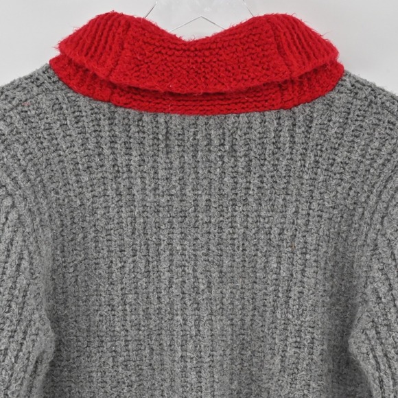 AMERICAN EAGLE Womens Varsity Letterman Sweater Size XS Y2k Gray Full Zip‎ Crop - Picture 12 of 13